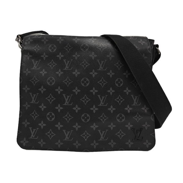 DISTRICT MM Damier Graphite Lona Revestida Negra