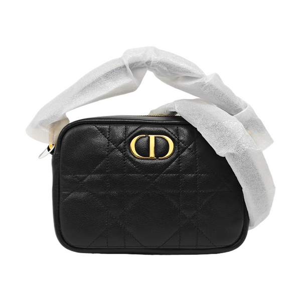 Dior Caro Small Cannage Calfskin Black