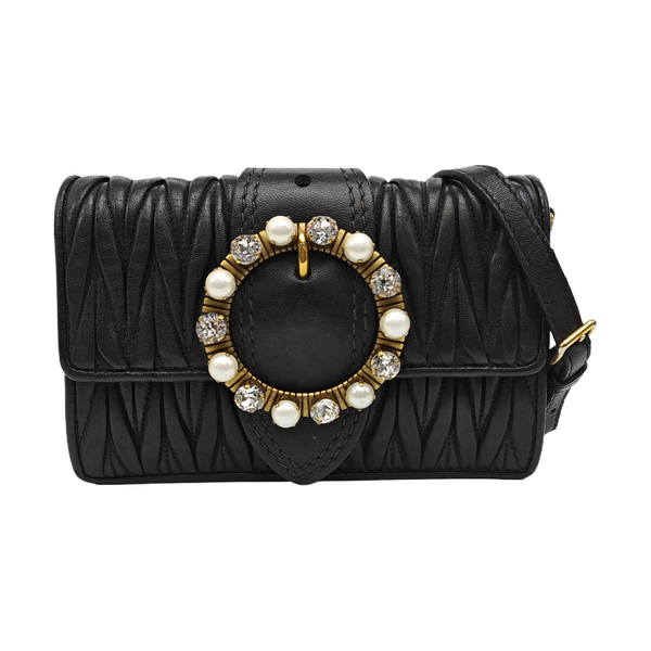 Matelassé Quilted Lambskin Black