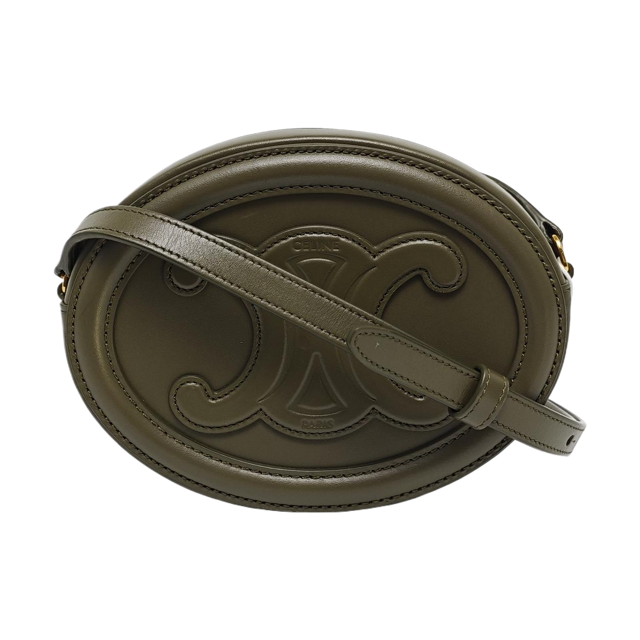 Authenticated pre-owned  TRIOMPHE Calfskin Green - Shoulder Bag at Looply