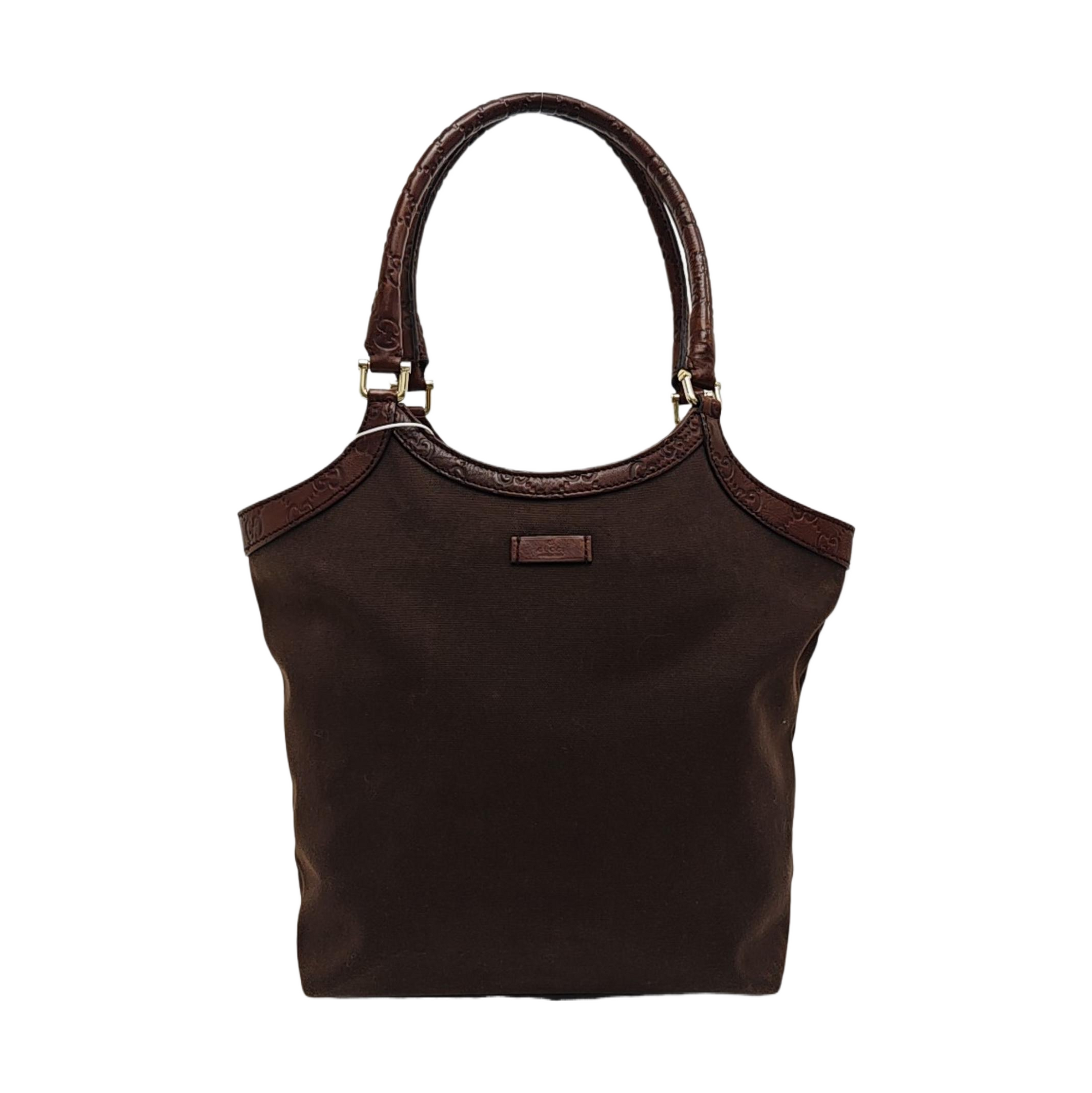 Monogram Canvas Top Handle Bag Brown