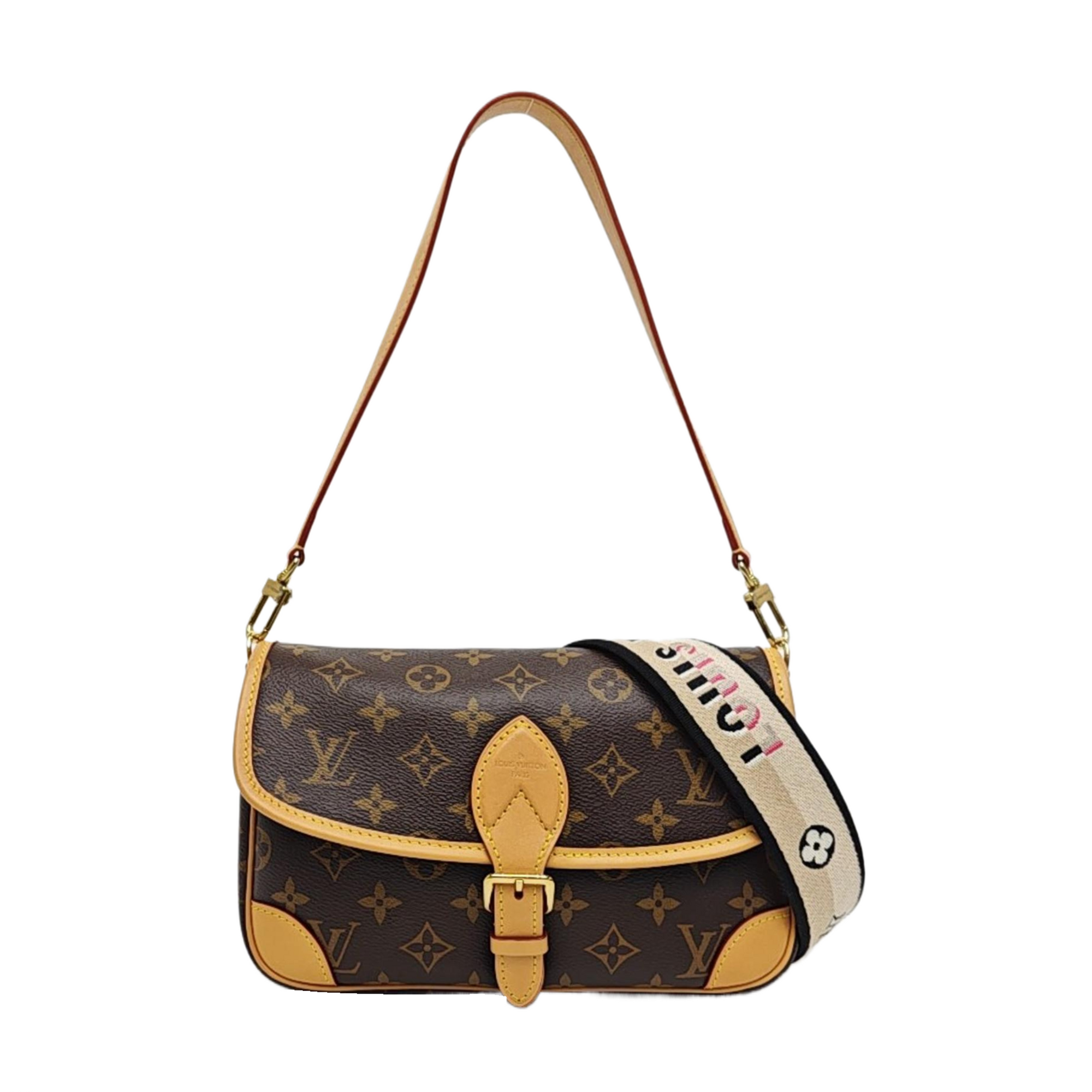 DIANE Monogram Coated Canvas Brown