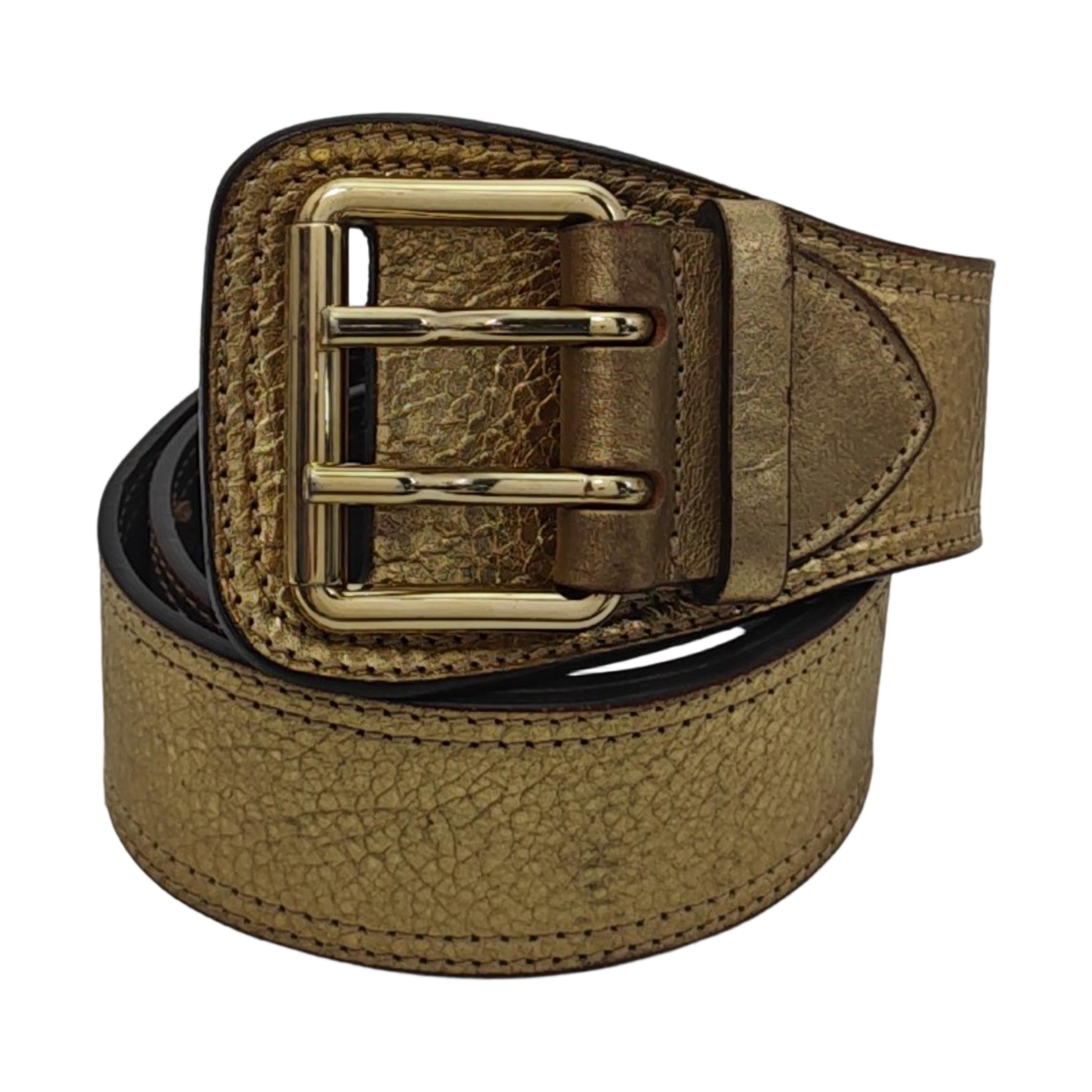 Leather Belt Gold