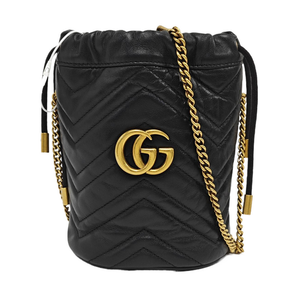 GG Marmont Mini Quilted Calfskin Black