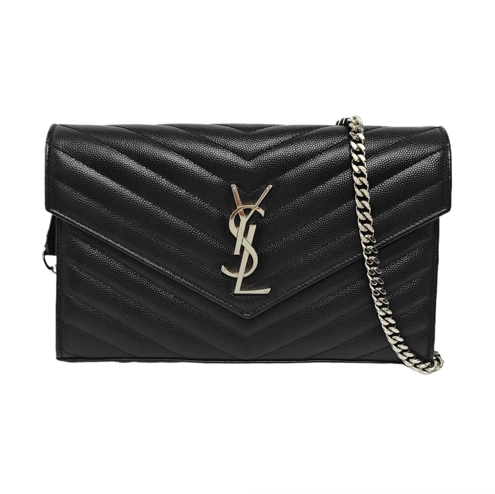 MONOGRAM Medium Chevron Calfskin Black