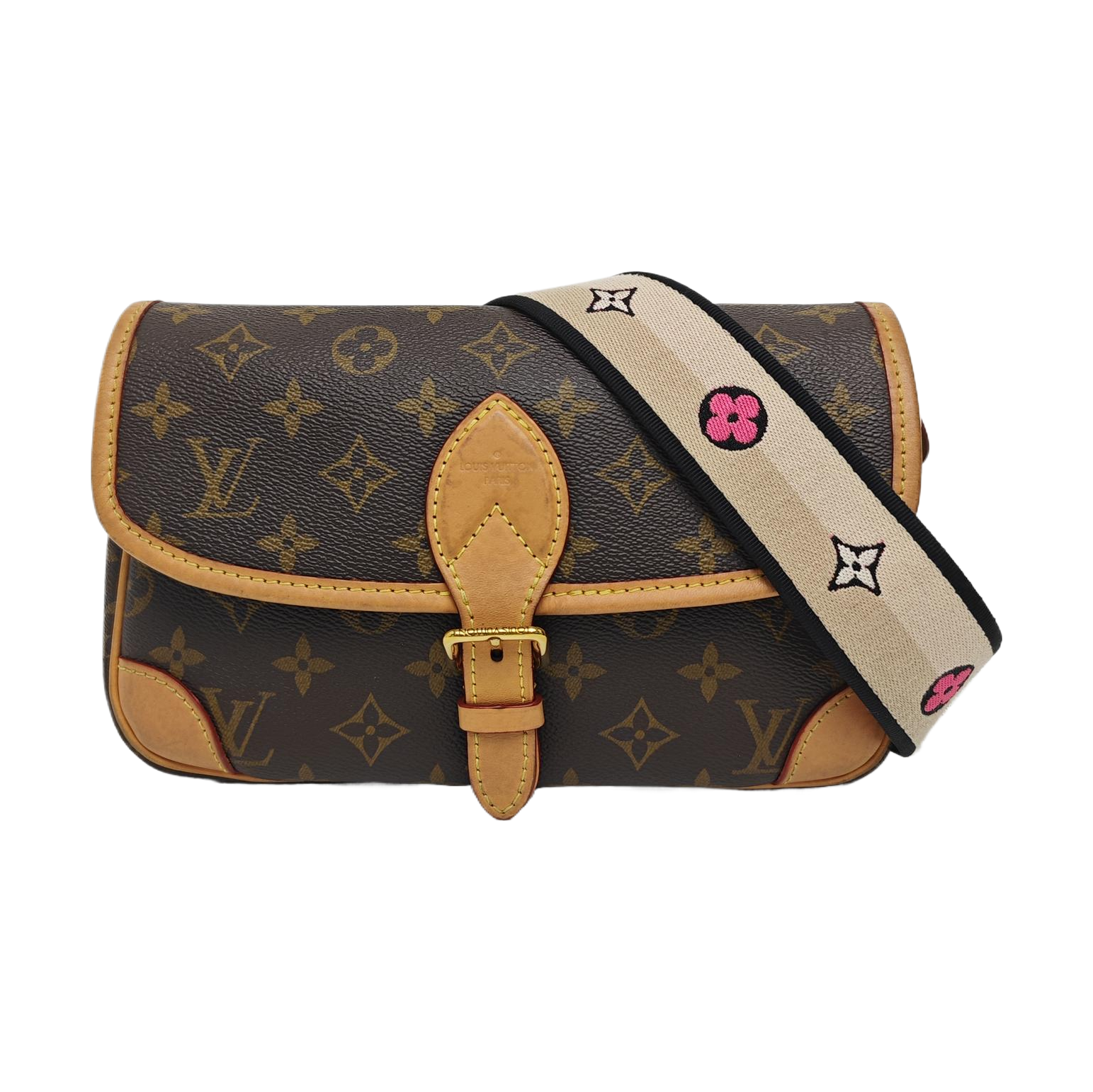 DIANE Monogram Coated Canvas Brown