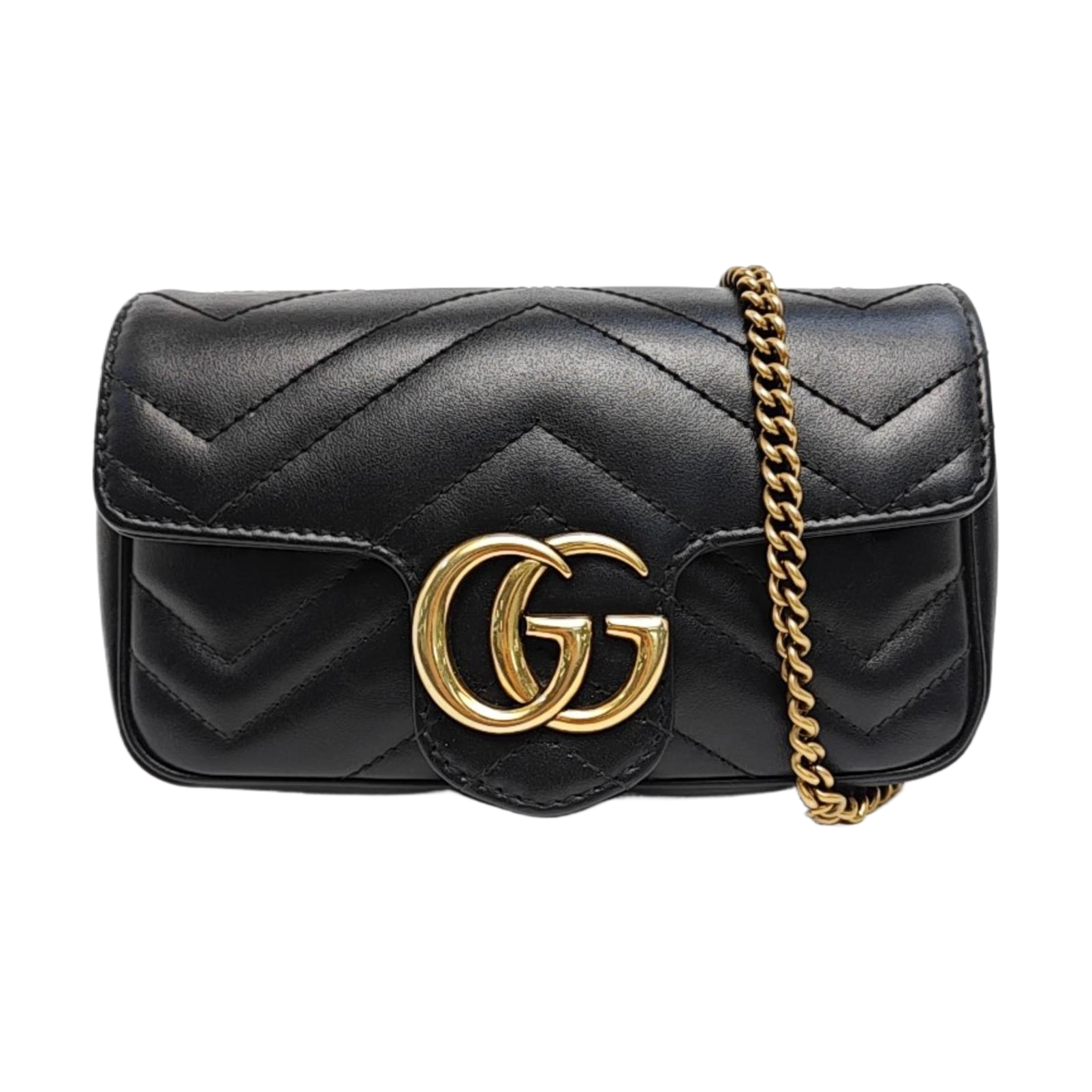 GG Marmont Mini Quilted Calfskin Black