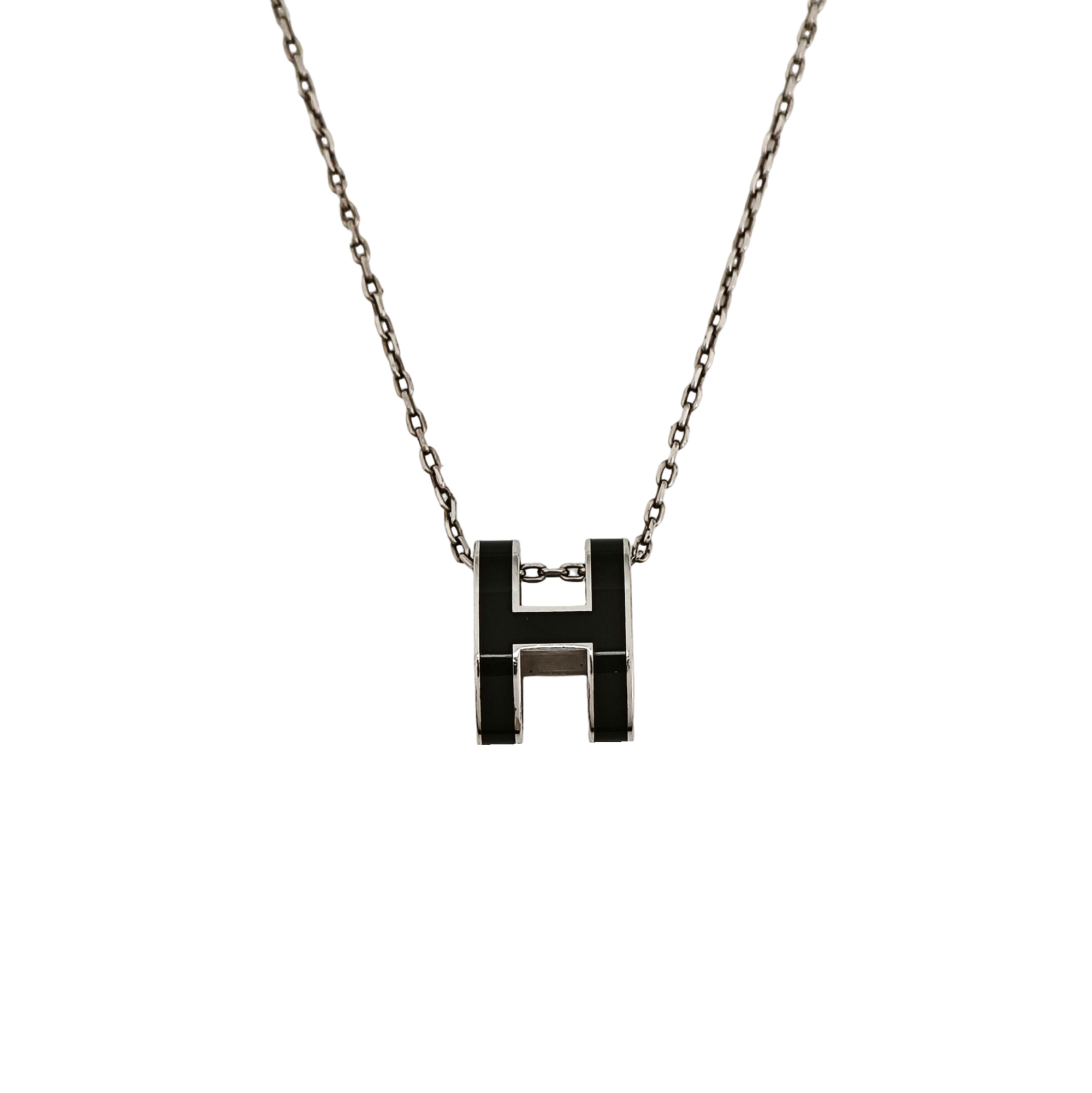Pop H Metal Silver Necklace