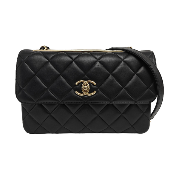 EX FLAP Quilted Lambskin Black