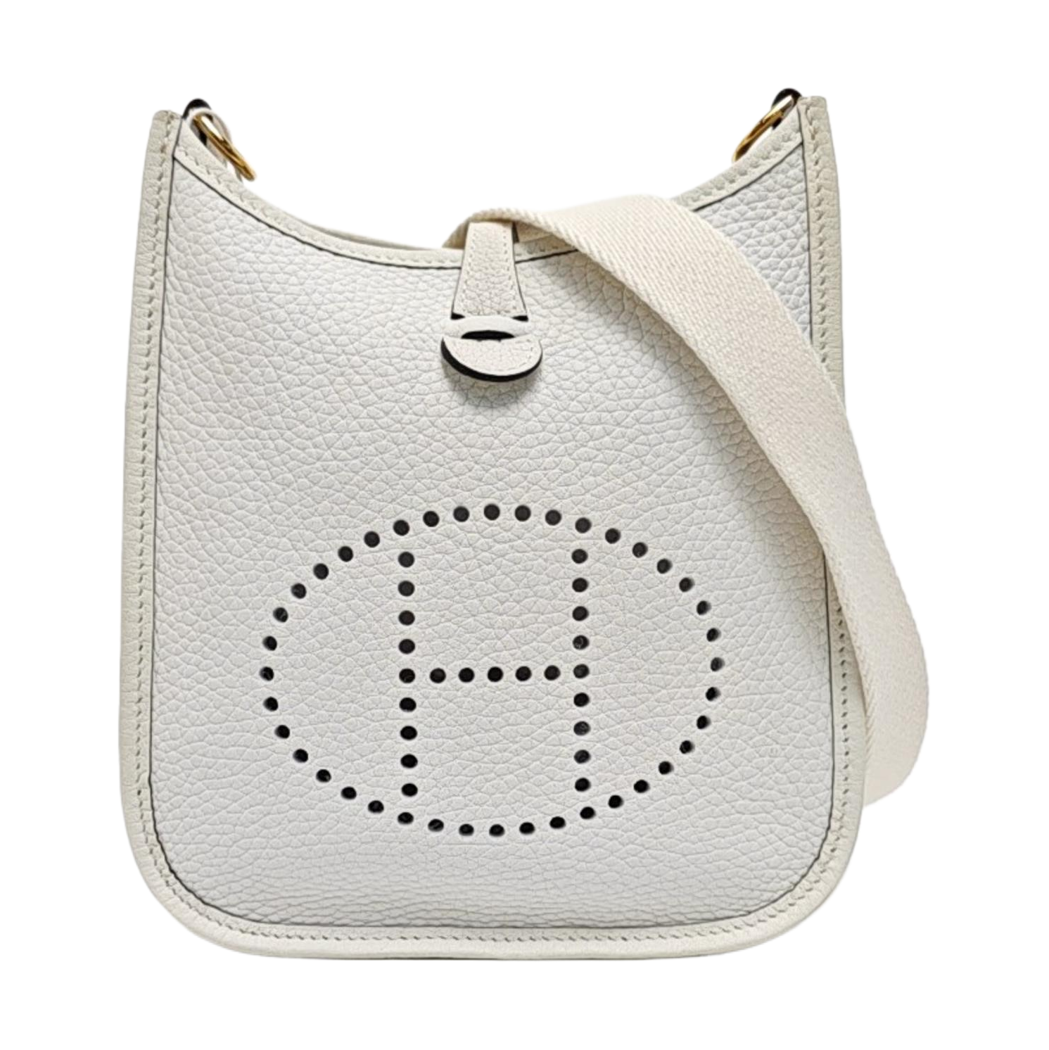 Authenticated pre-owned  Evelyne TPM Clemence White - Shoulder Bag at Looply
