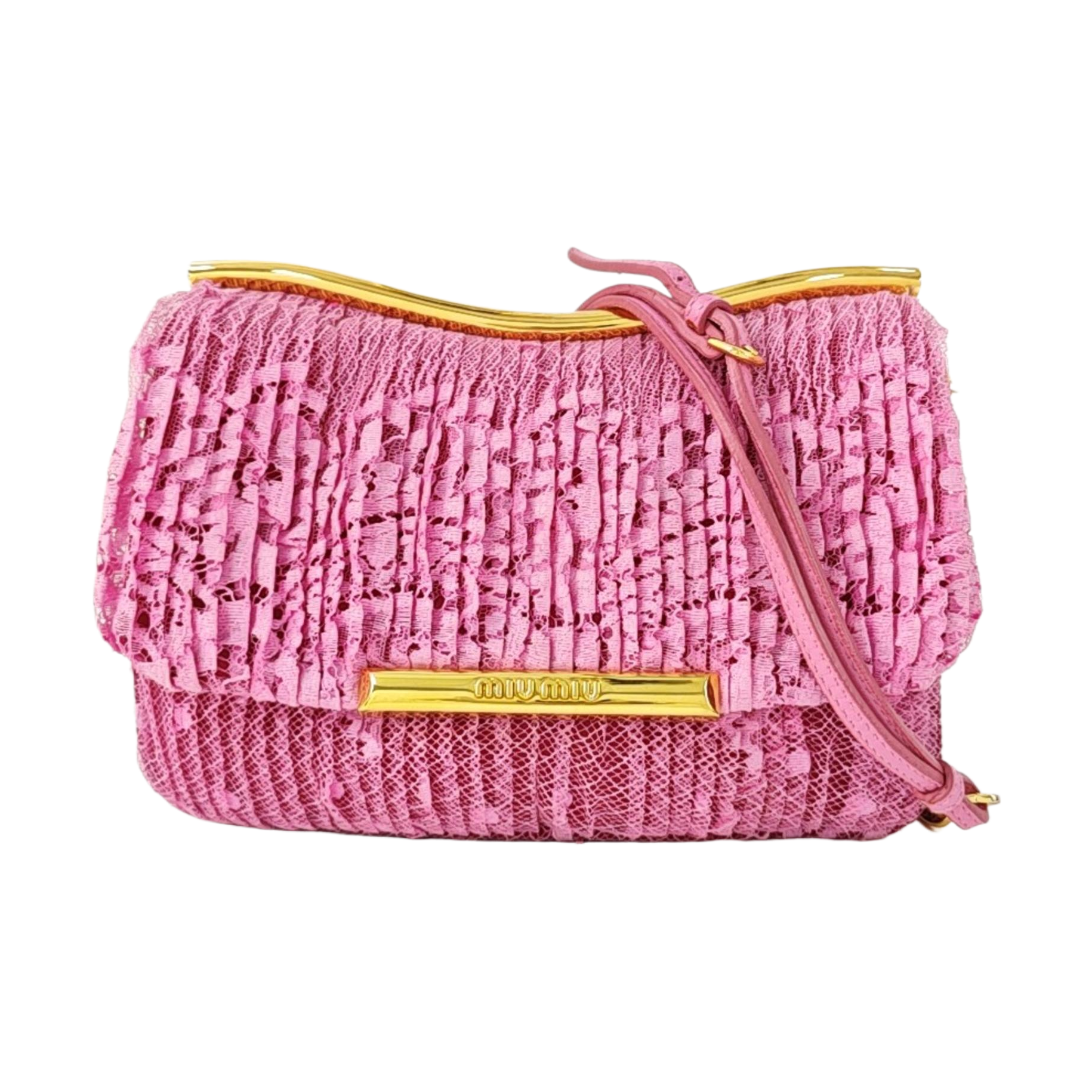 Fabric Shoulder Bag Pink