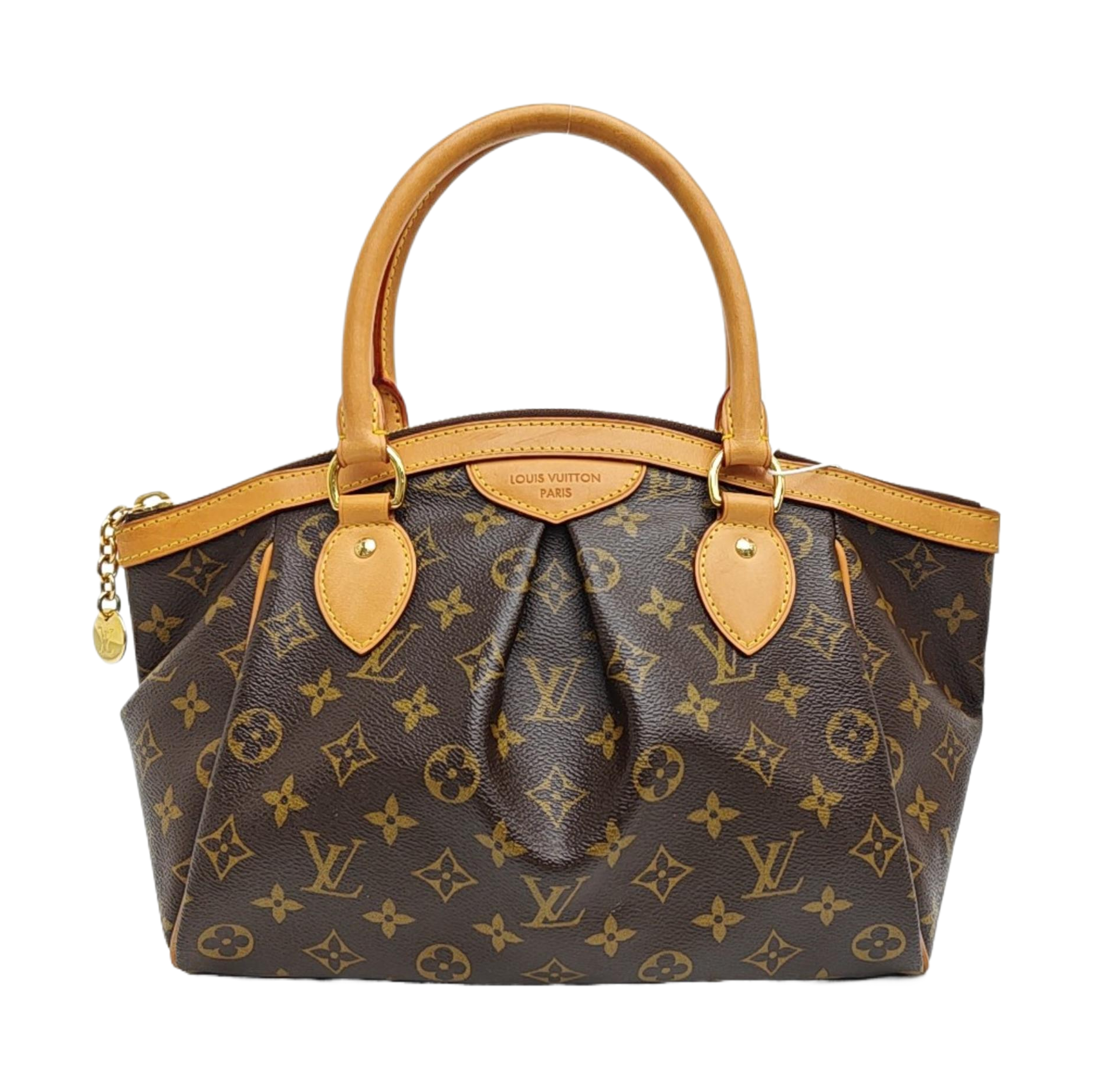 Monogram Coated Canvas Top Handle Bag Brown