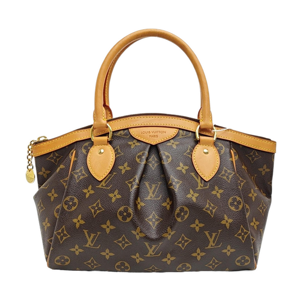 Monogram Coated Canvas Top Handle Bag Brown