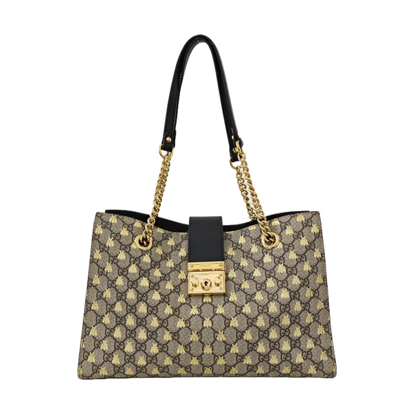 Padlock Medium Monogram Coated Canvas Brown