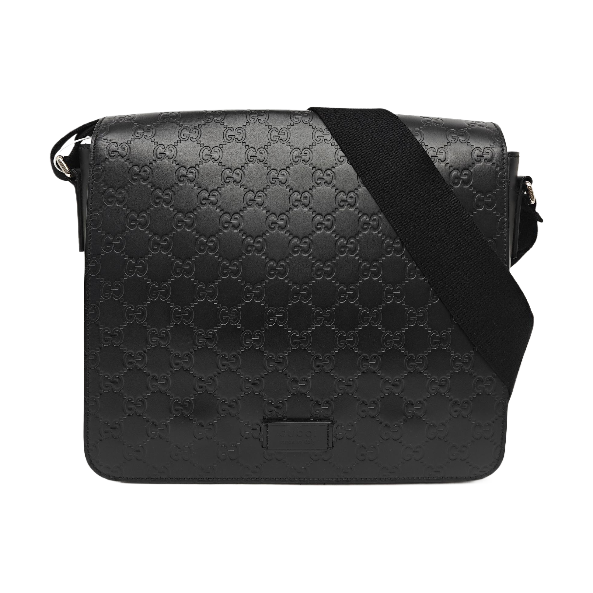 Monogram Calfskin Crossbody Bag Black