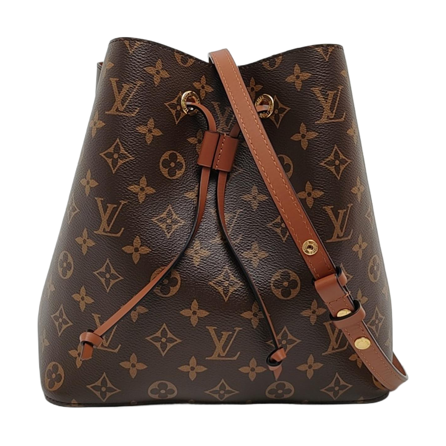 NÉONOÉ MM Monogram Coated Canvas Brown