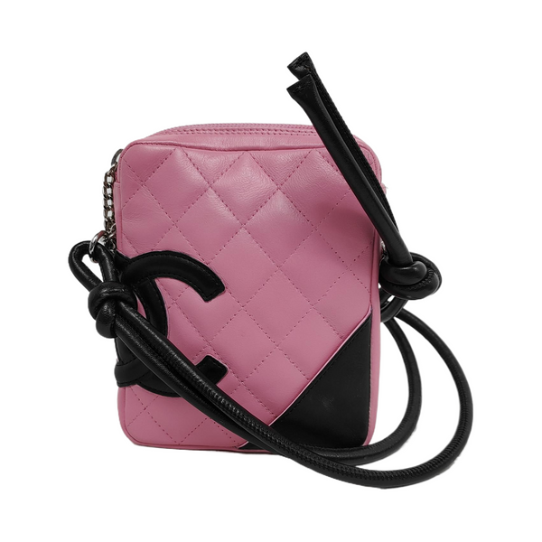 Authenticated pre-owned  CAMBON Small Quilted Calfskin Pink - Shoulder Bag at Looply