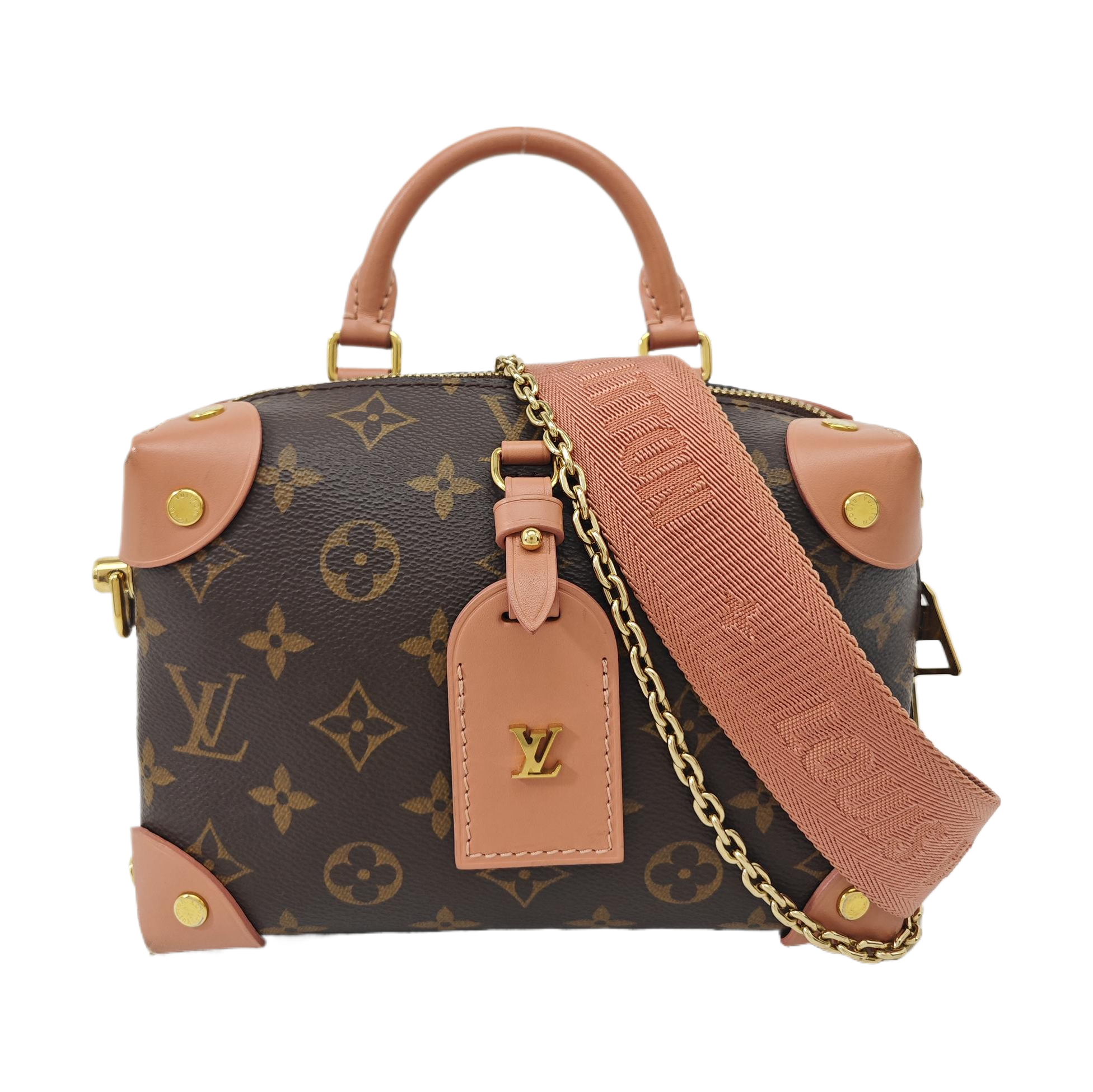 PETITE MALLE Monogram Coated Canvas Brown