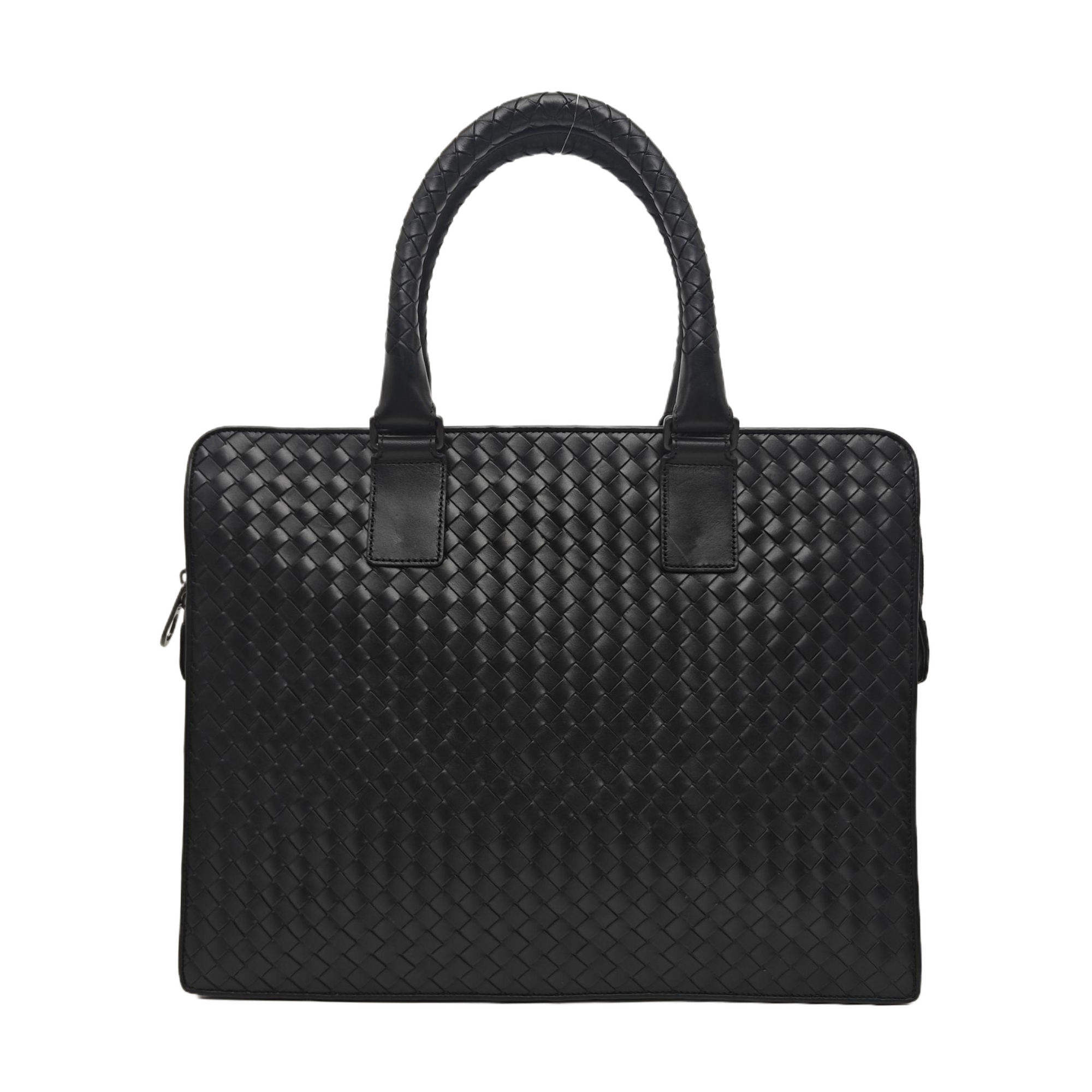 Calfskin Top Handle Bag Black