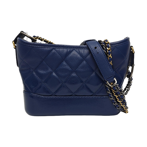 GABRIELLE Small Quilted Calfskin Blue