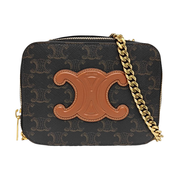 TRIOMPHE Small Quilted Coated Canvas Black