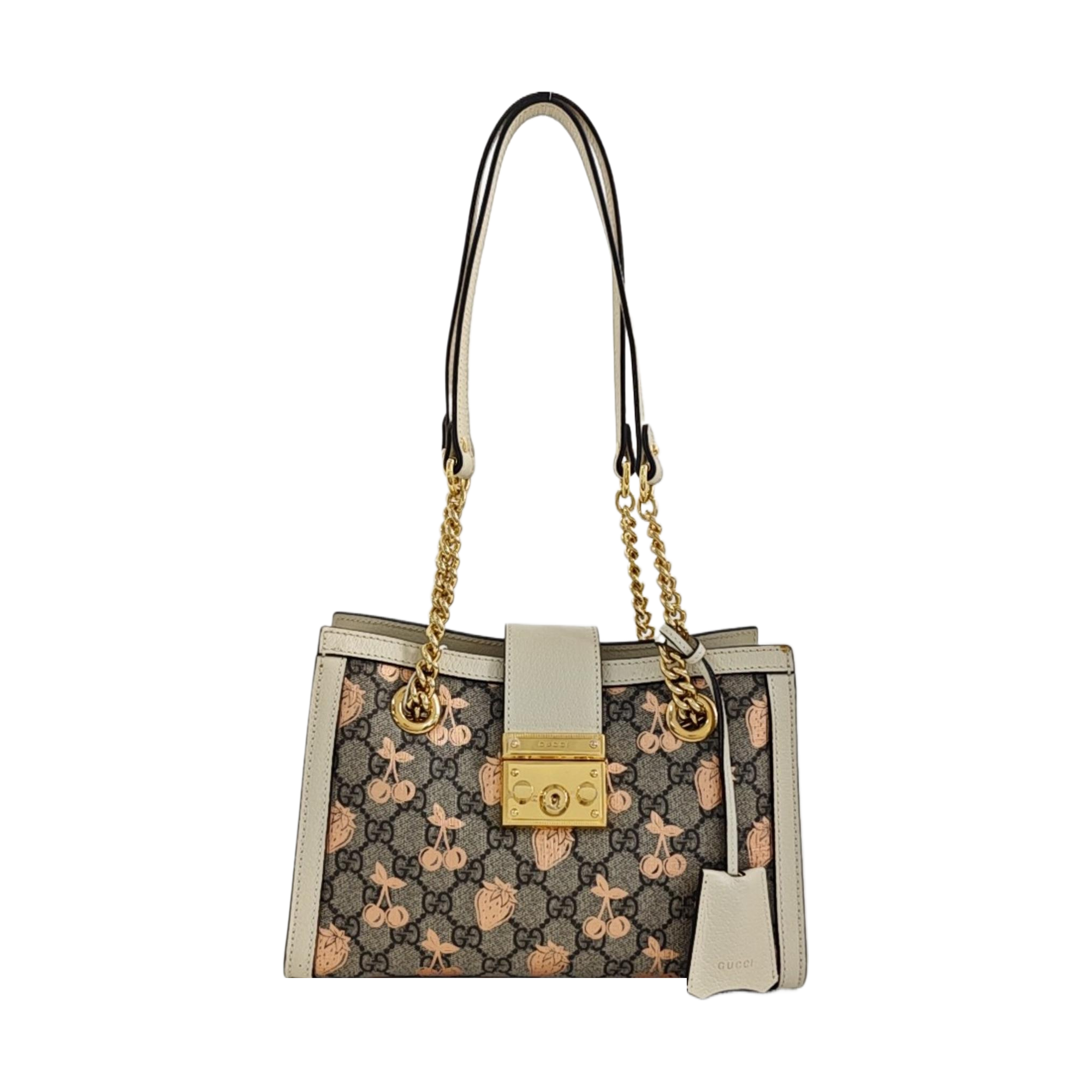Padlock Small Coated Canvas Beige