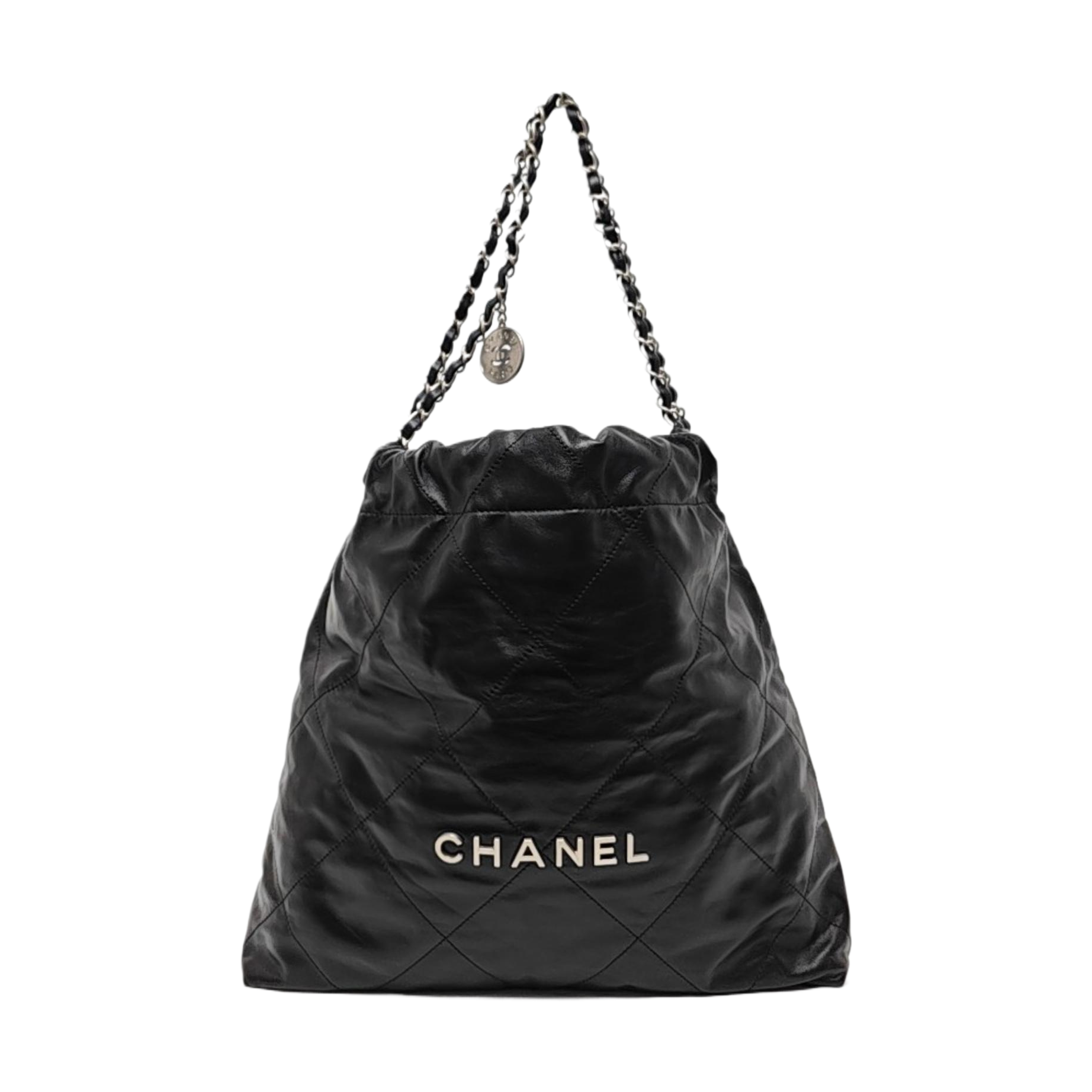 CHANEL 22 Medium Quilted Calfskin Black