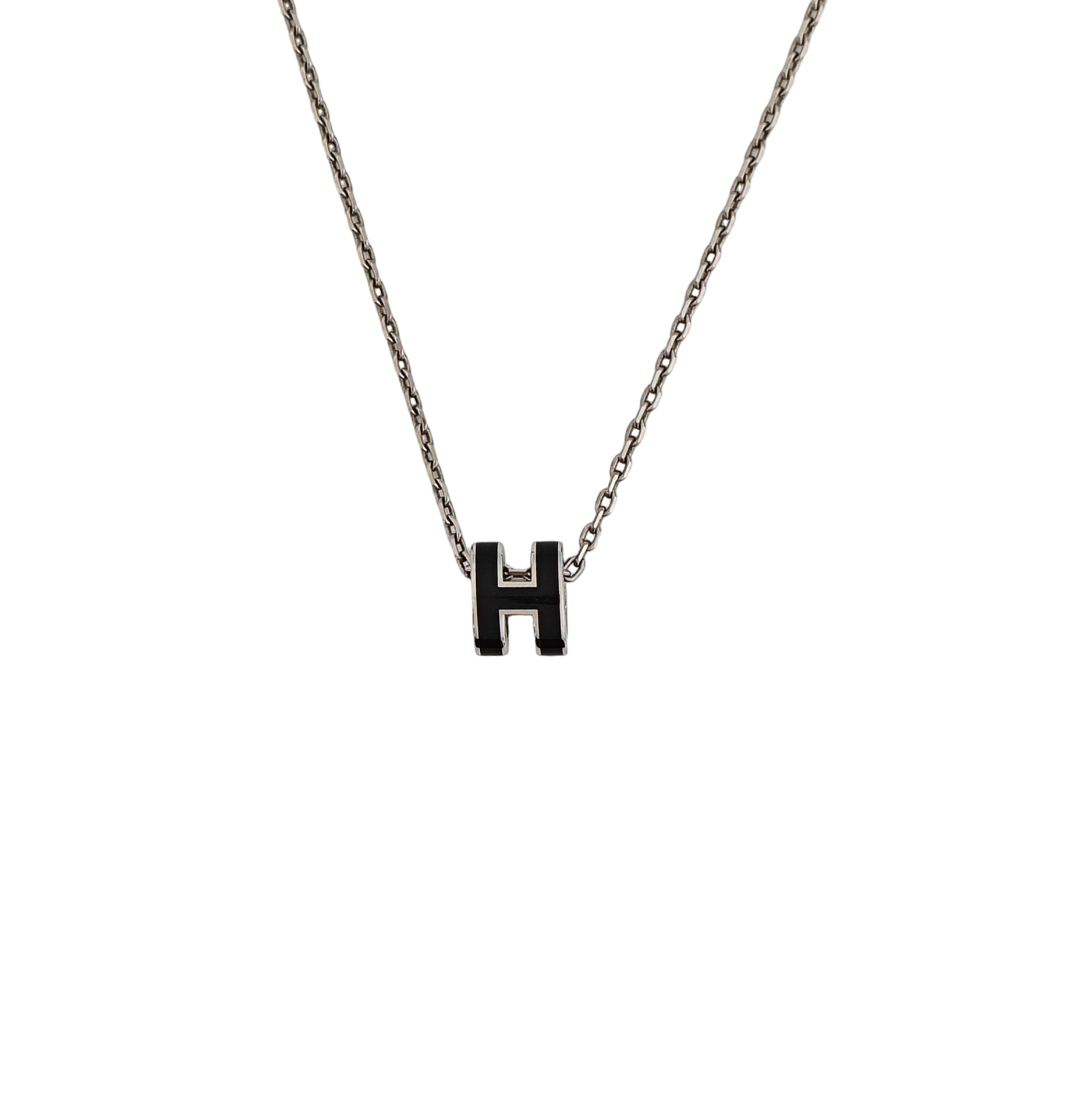 Pop H Metal Silver Necklace