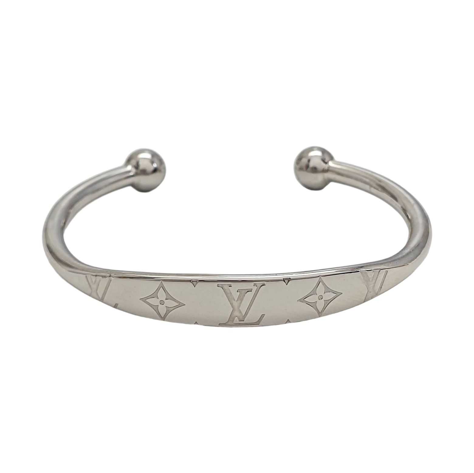 MONOGRAM Metal Silver Bangle