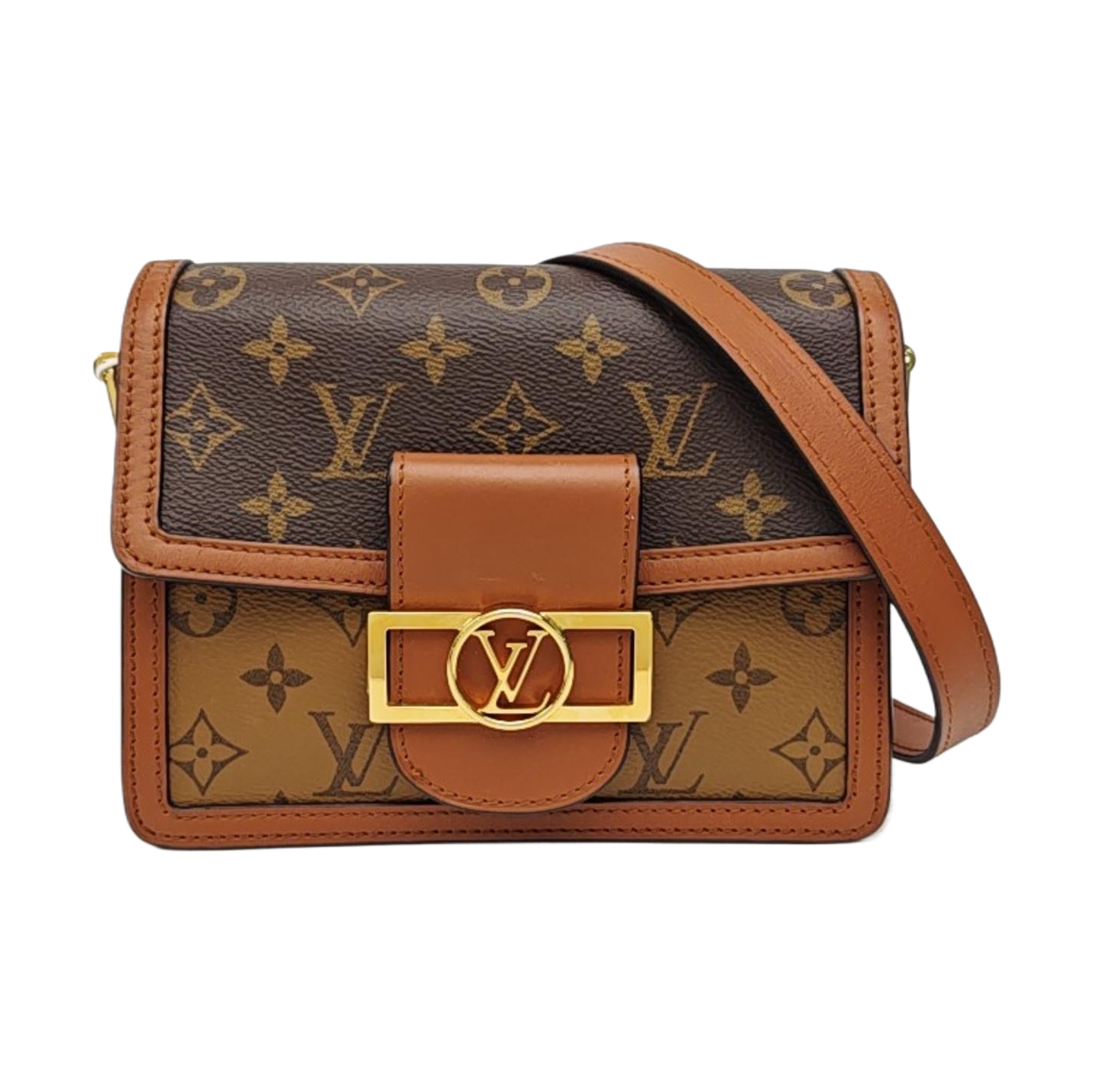 DAUPHINE Mini Monogram Coated Canvas Brown
