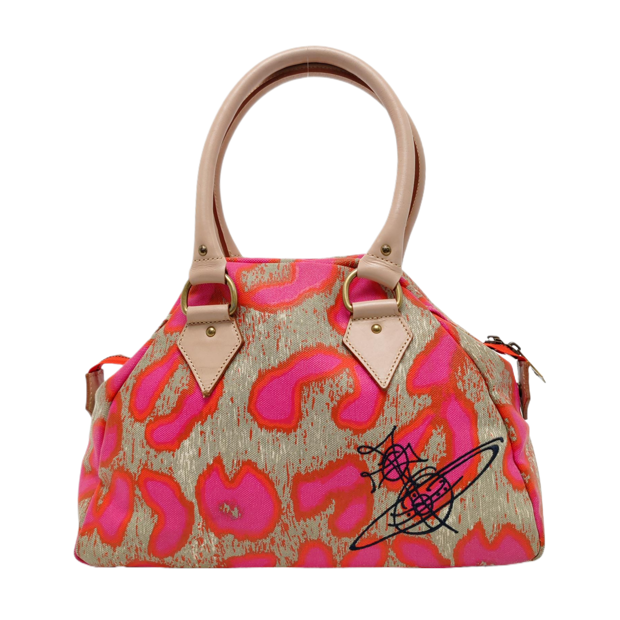 Canvas Top Handle Bag Multicolor