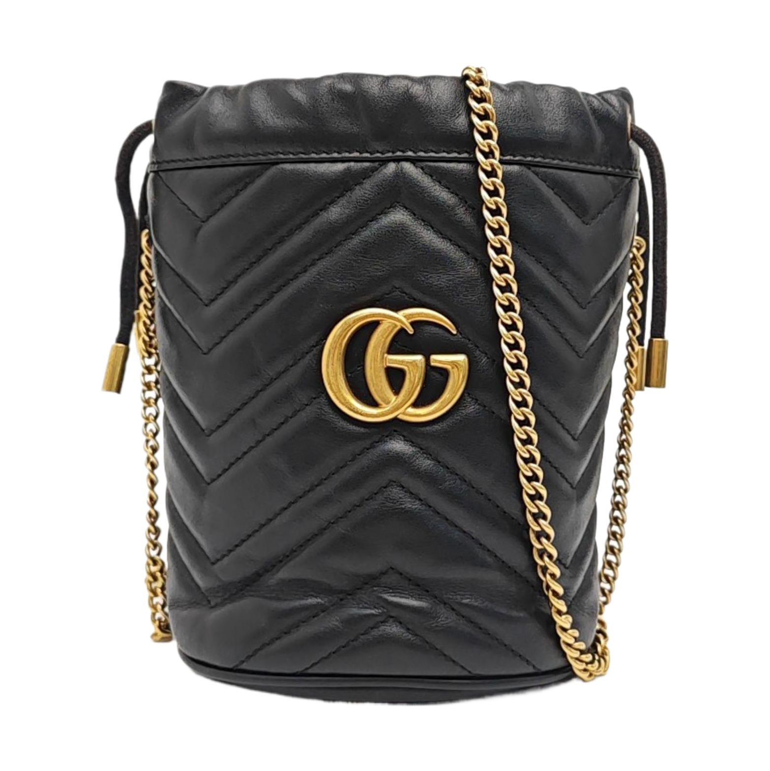 GG Marmont Mini Quilted Calfskin Black