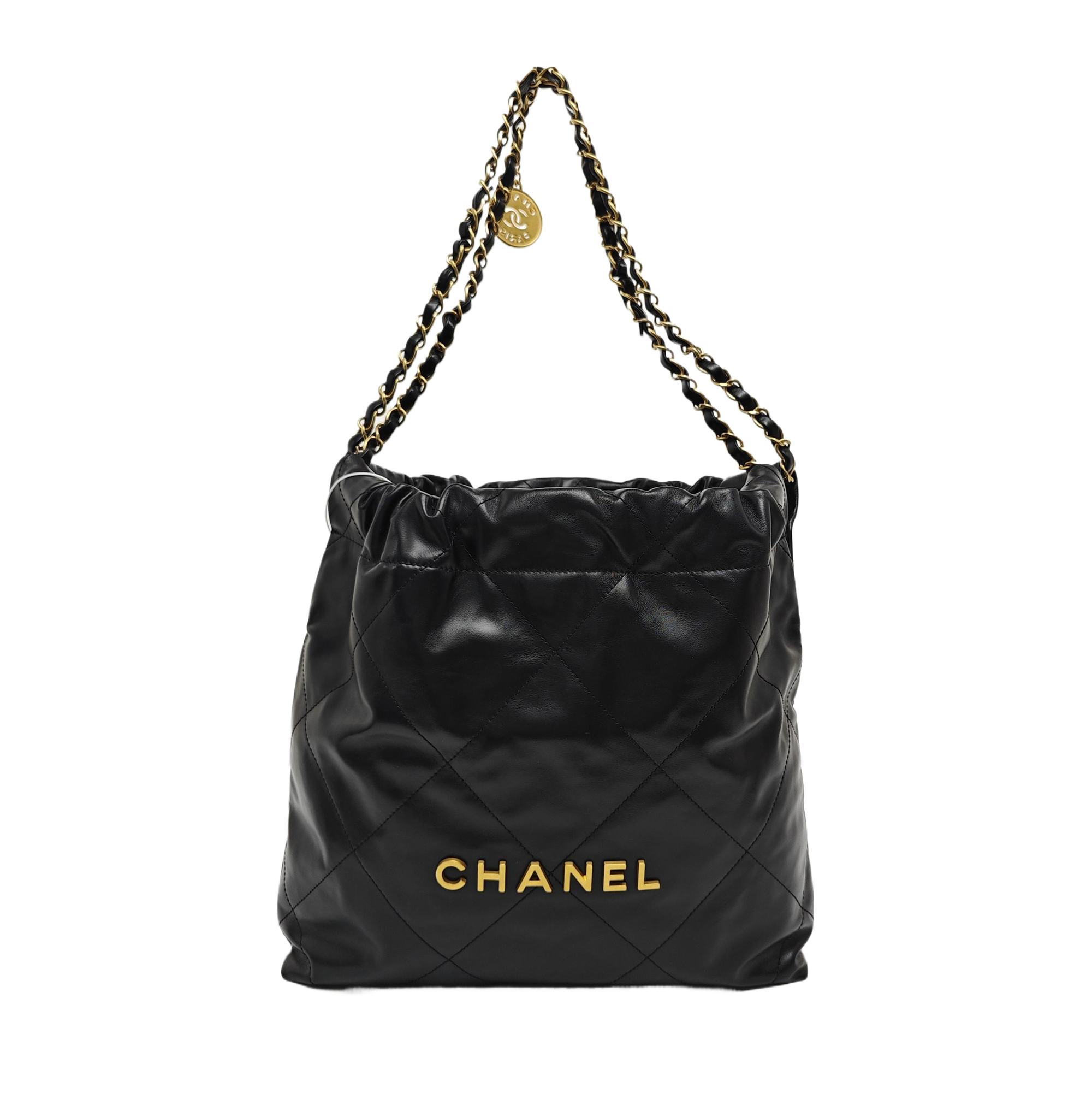 CHANEL 22 Small Quilted Calfskin Black