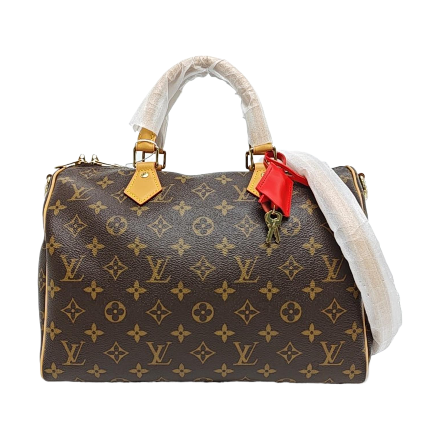 SPEEDY SOFT 30 Monogram Coated Canvas Brown