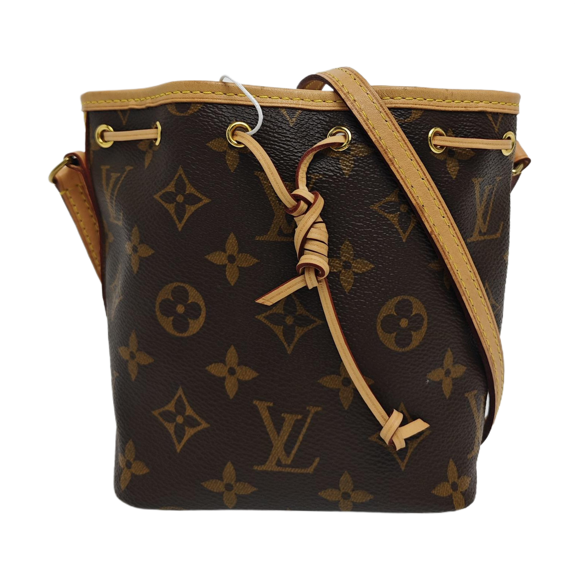 Authenticated pre-owned  NÉONOÉ Nano Monogram Coated Canvas Brown - Bucket Bag at Looply