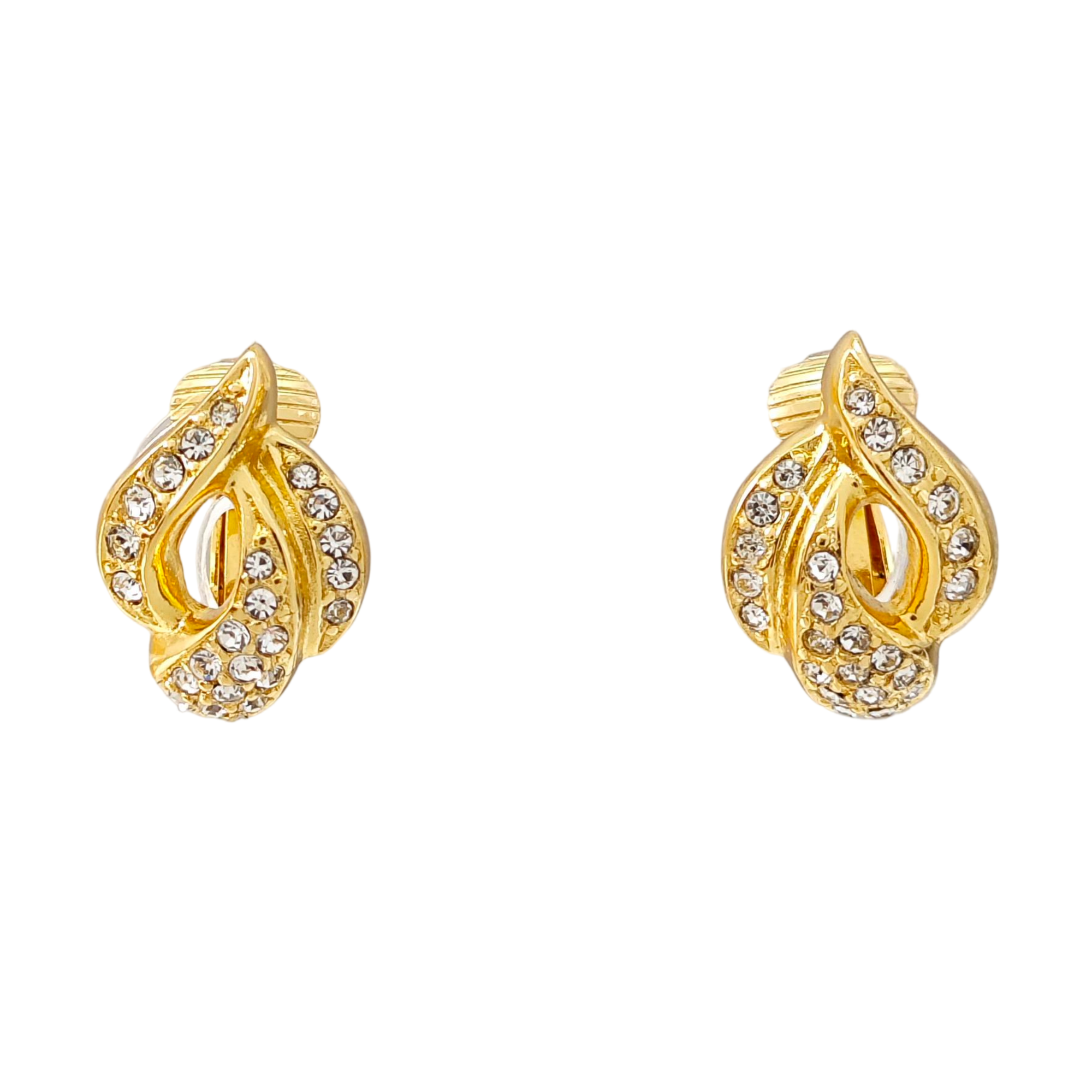 Metal Gold Clip On Earrings