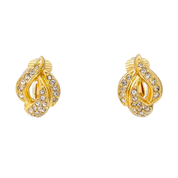 Metal Gold Clip On Earrings