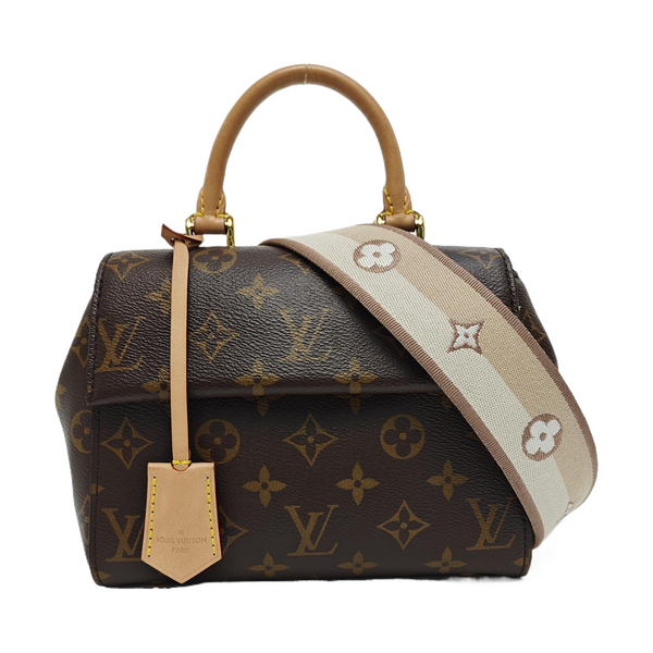 CLUNY PM Monogram Coated Canvas Brown