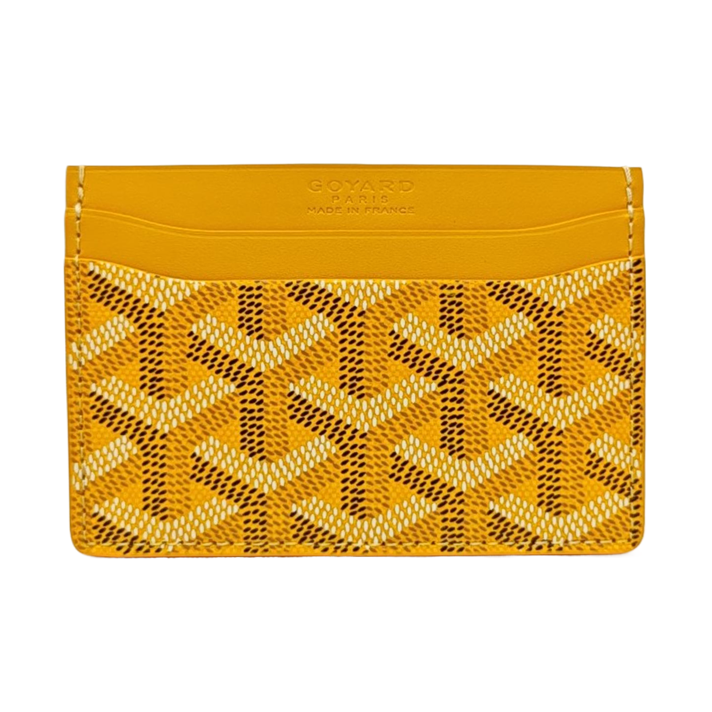 Coated Canvas Card Holder Yellow