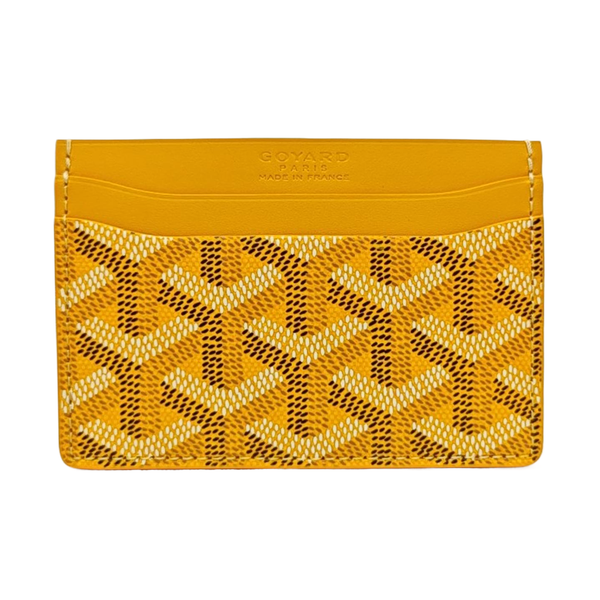 Coated Canvas Card Holder Yellow