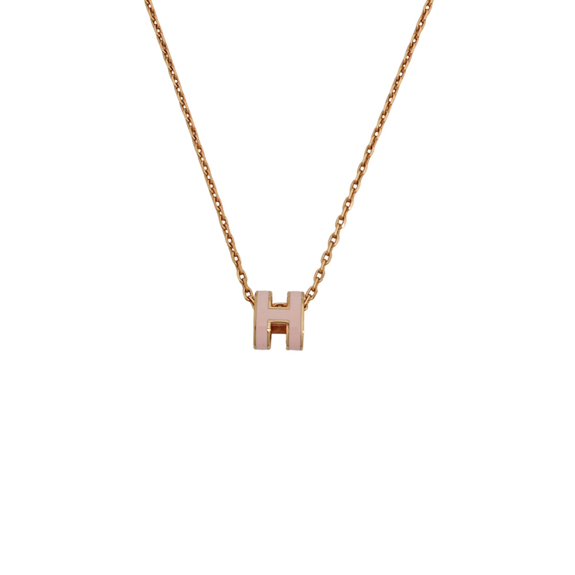 Pop H Metal Rose Gold Necklace