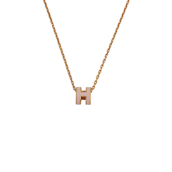 Pop H Metal Rose Gold Necklace