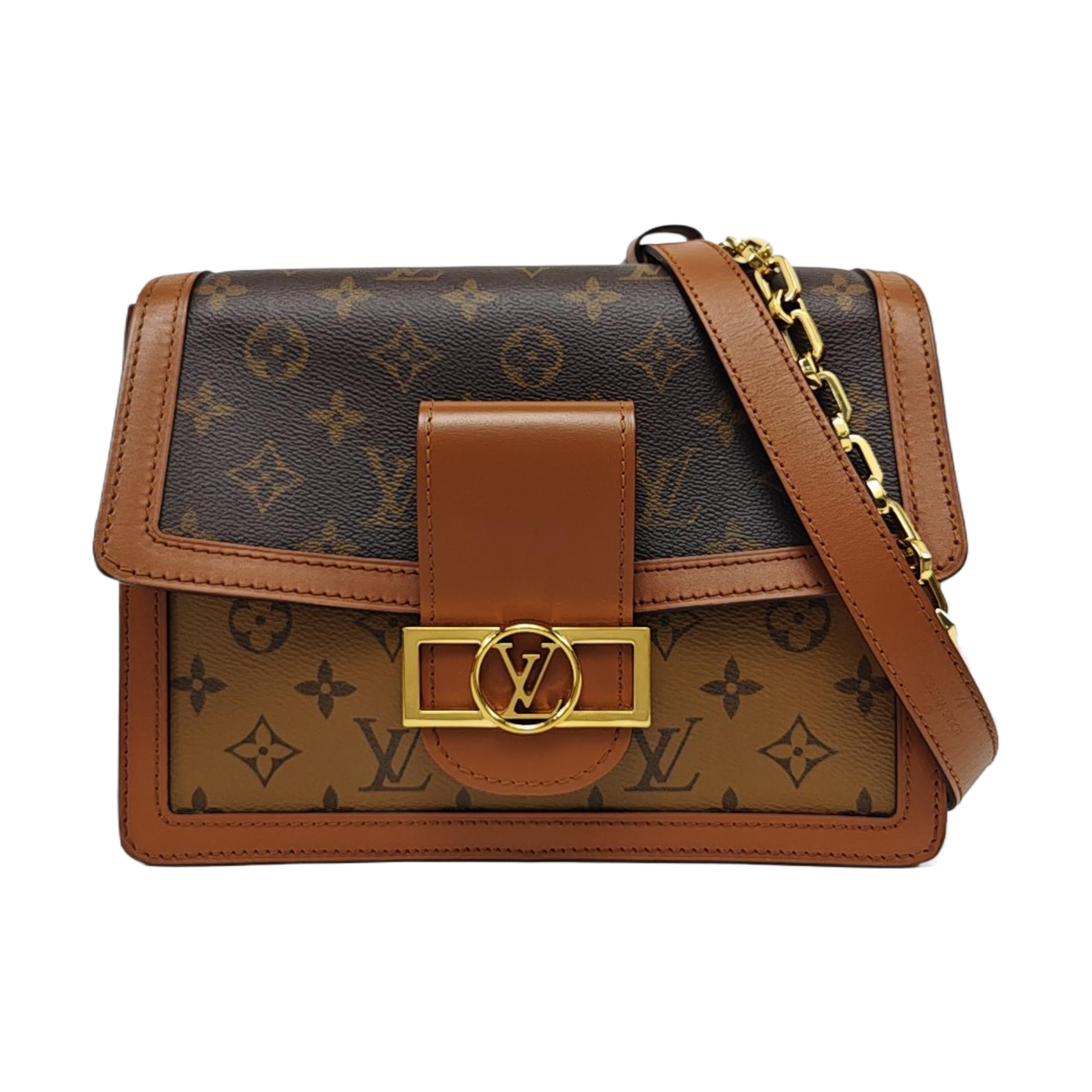 DAUPHINE MM Monogram Coated Canvas Brown