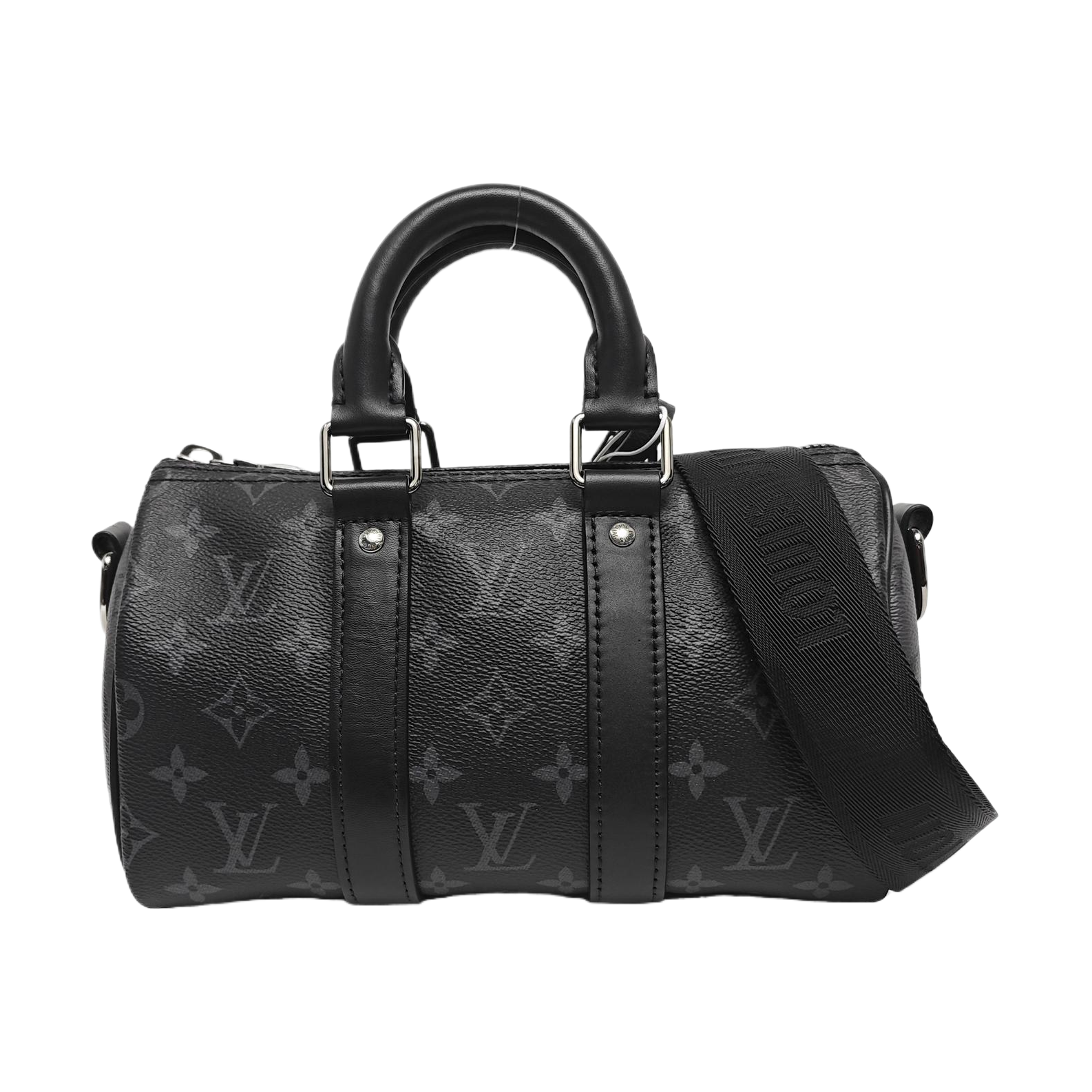 KEEPALL 25 Monogram Coated Canvas Black