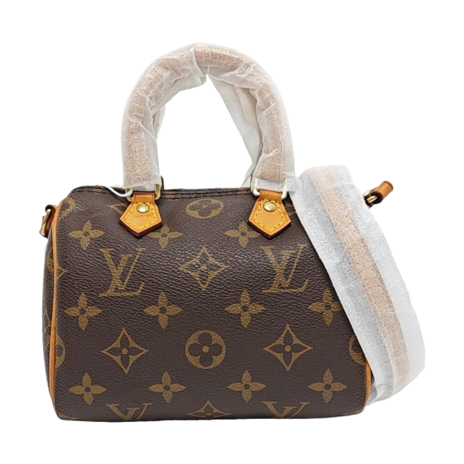 SPEEDY Nano Monogram Coated Canvas Brown