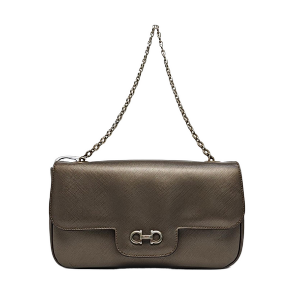 Calfskin Top Handle Bag Gray