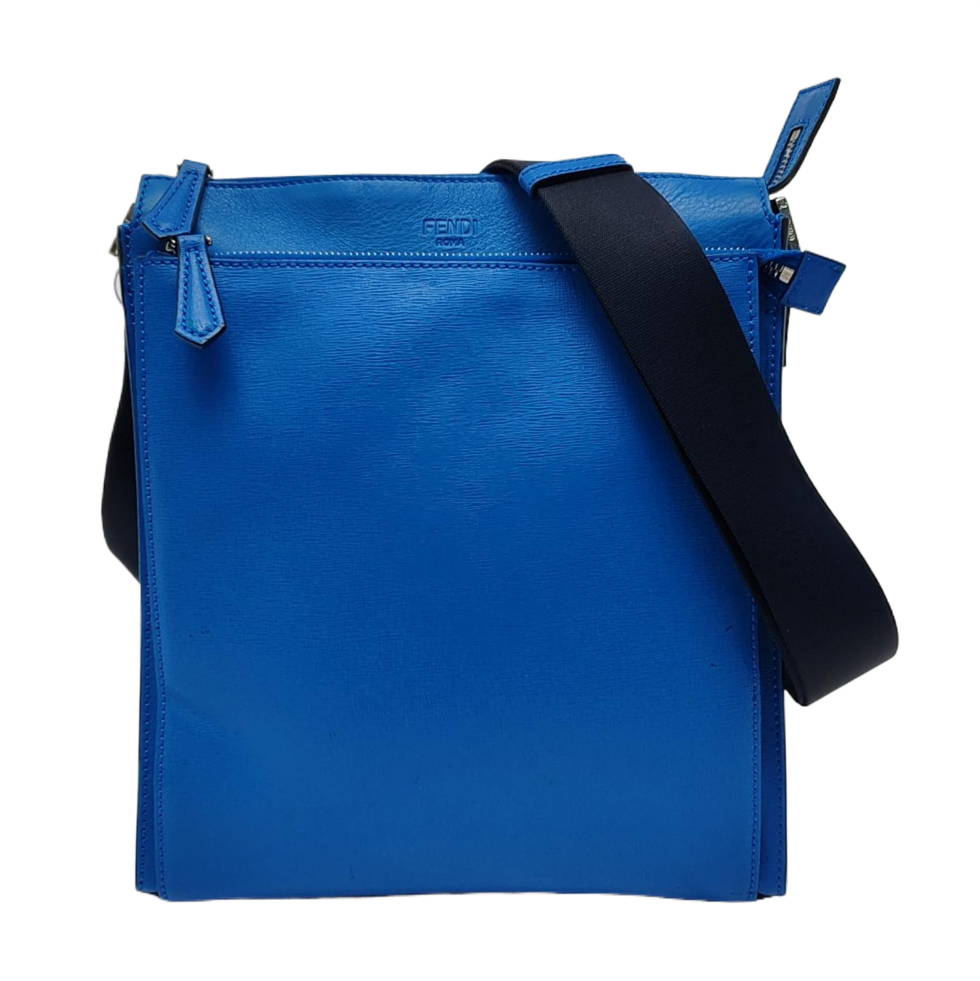 Leather Crossbody Bag Blue