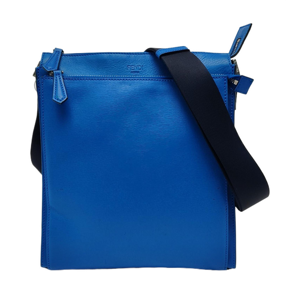 Leather Crossbody Bag Blue