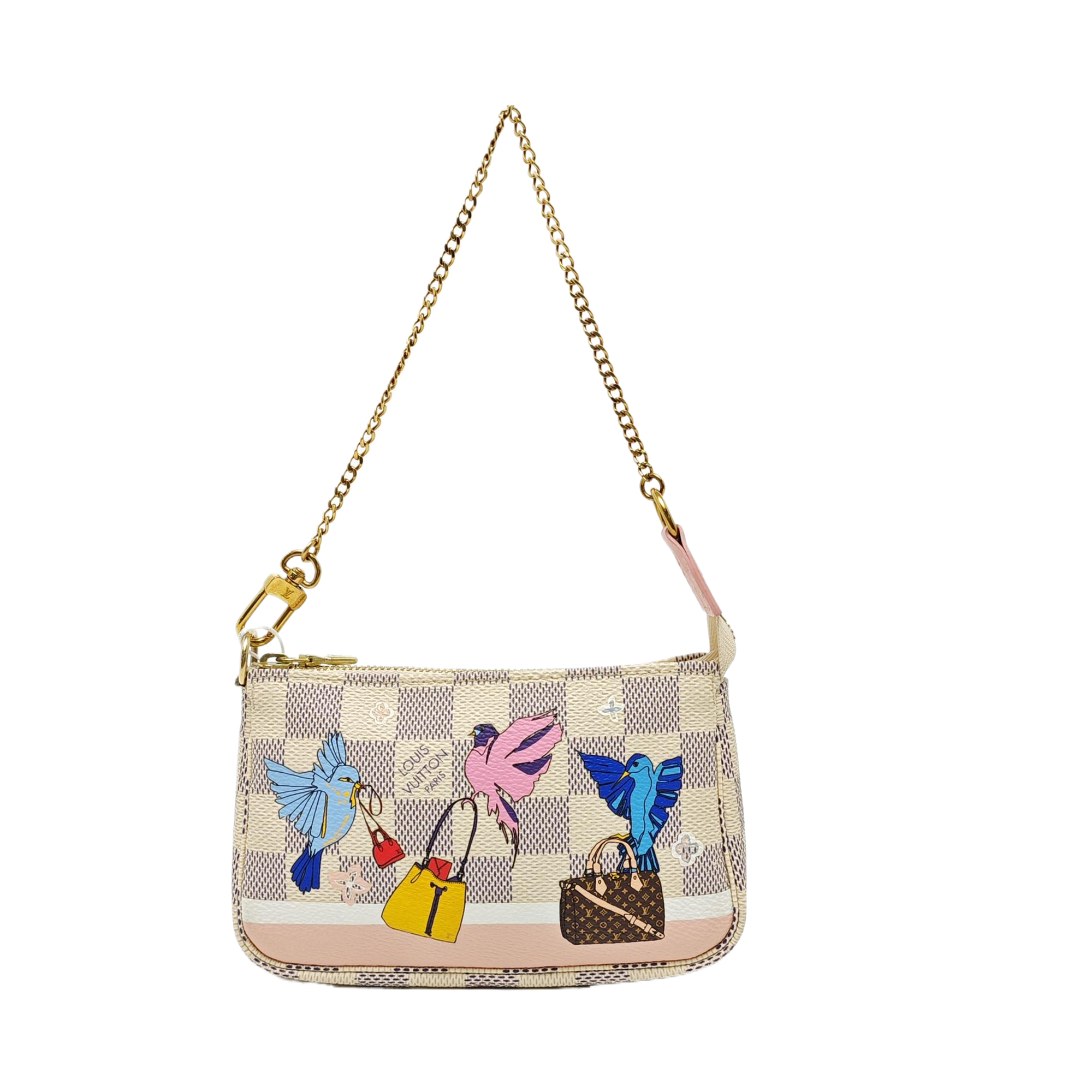 ACCESSOIRES Mini Damier Azur Coated Canvas White