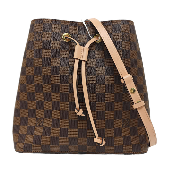 NÉONOÉ MM Damier Ebene Coated Canvas Brown